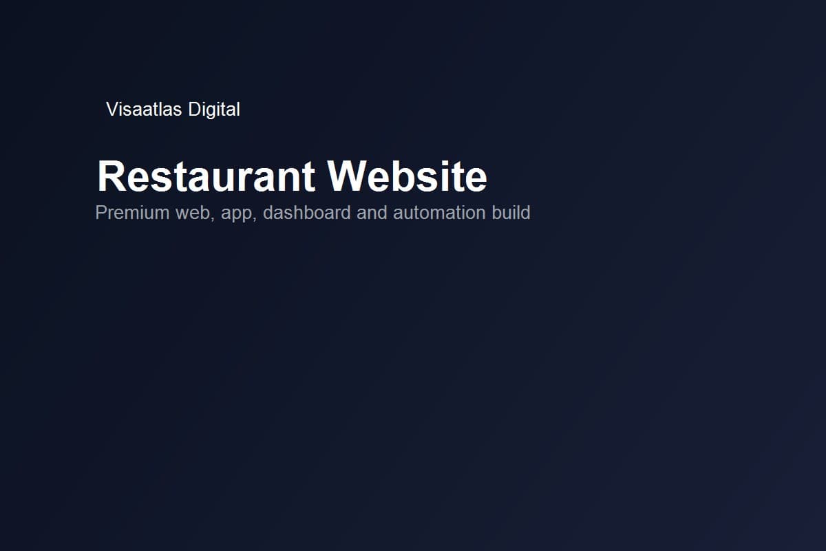 Restaurant Booking Website